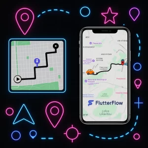 Mapa Com Rastreamento em Tempo Real para Flutterflow