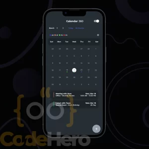 Calendário de Eventos para Flutterflow